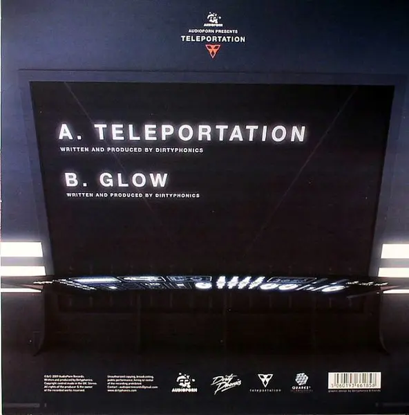 Dirtyphonics - Teleportation, Electronic, Drum n Bass, 2009 - AudioPorn Records, UK, Vinyl 1x 12", 45 RPM