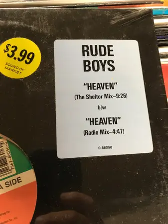 Rude Boys - Heaven, Electronic, Deep House, House, 1990 - Atlantic, US, Vinyl 1x 12", 33 ⅓ RPM, Stereo