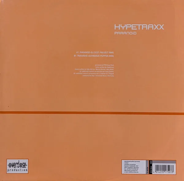 Album cover for Paranoid (Remixes) by Hypetraxx