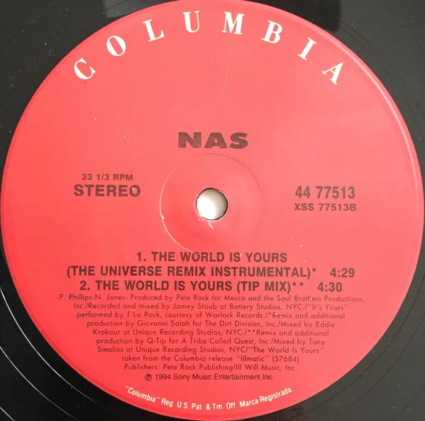 Album cover for The World Is Yours by Nas