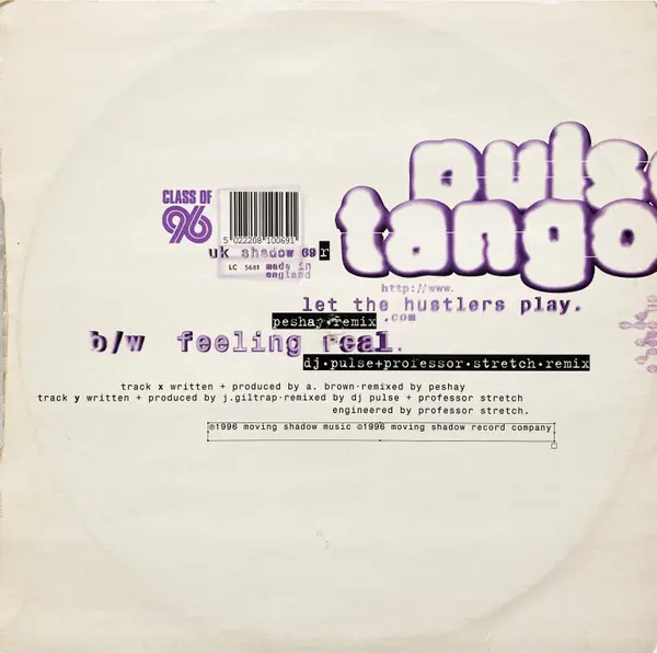 DJ Pulse + Tango - Let The Hustlers Play / Feeling Real (The Remixes), Electronic, Drum n Bass, Jungle, 1996 - Moving Shadow,