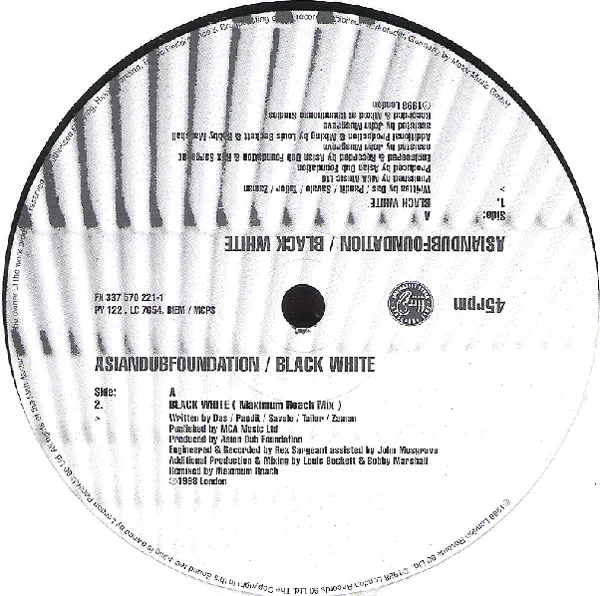 Album cover for Black White by Asian Dub Foundation