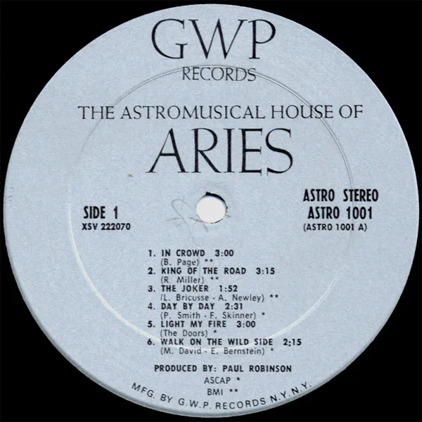 Album cover for The Astromusical House Of Aries by Ed Bland, Paul Robinson (4)