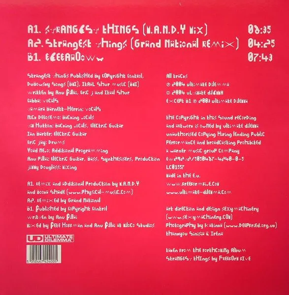 Album cover for Strangest Things by Freeform Five