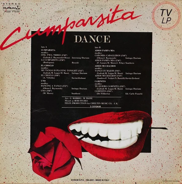 Album cover for Cumparsita Dance by I Condor
