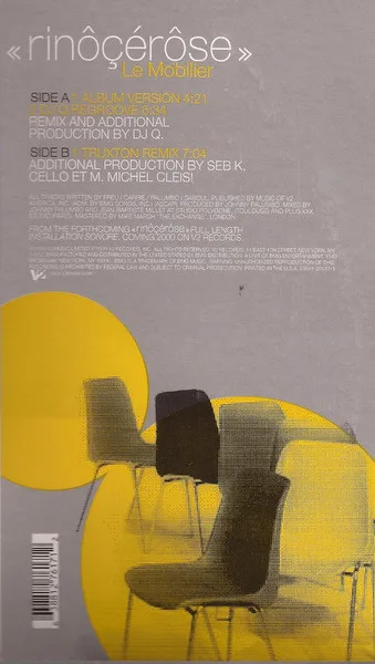 Album cover for Le Mobilier by Rinôçérôse