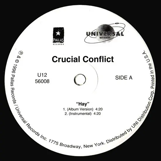 Crucial Conflict - Hay - 1996 - - Universal Records - Vinyl 1x 12"