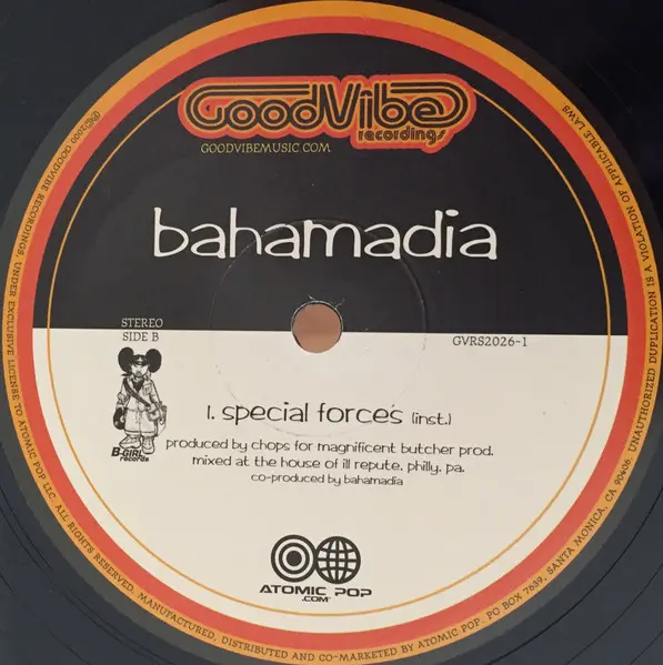 Bahamadia - Special Forces, Hip Hop, 2000 - B-Girl Records (2), Good Vibe Recordings, US, Vinyl 1x 12", 33 ⅓ RPM