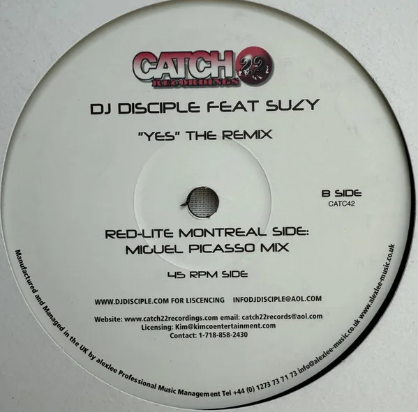 Album cover for Yes (The Remix) by DJ Disciple Feat Suzy