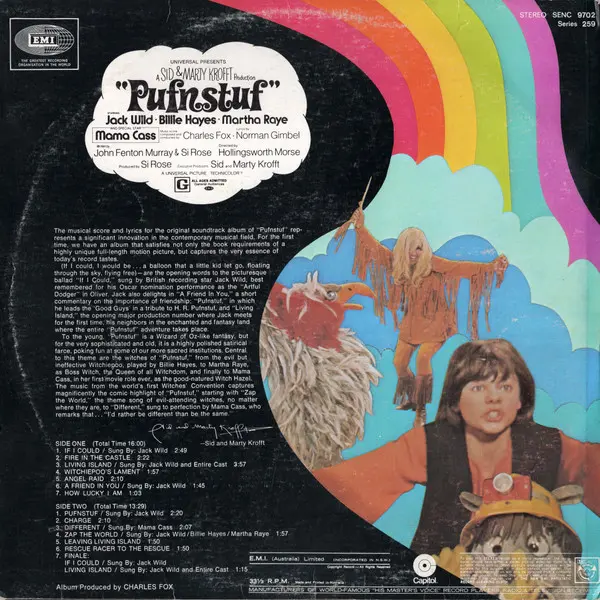 Sid & Marty Krofft - Pufnstuf (Original Sound Track Album Of A Sid & Marty Krofft Production), Stage & Screen, Musical, Sound