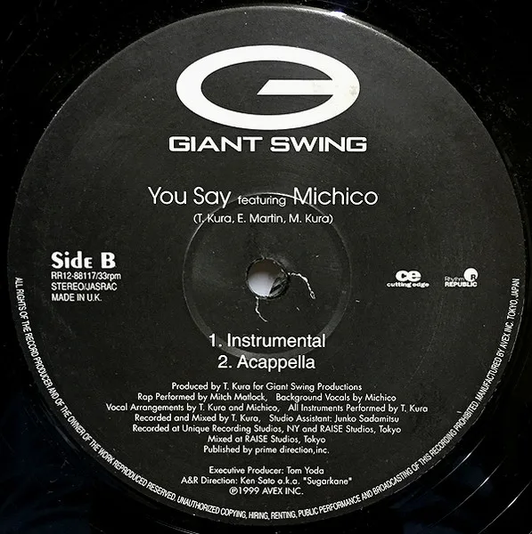 Album cover for You Say by Giant Swing Featuring Michico