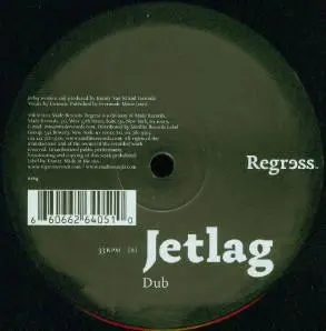Jimmy Van M Featuring Formula (2) - Jetlag, Electronic, Progressive House, Tech House, 2002 - Regress, US, Vinyl 1x 12"