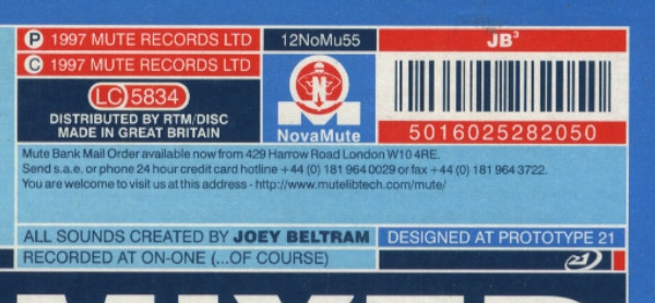 jb³ - Through The Mixer, Electronic, Techno, 1997 - NovaMute, UK, Vinyl 1x 12", 33 ⅓ RPM