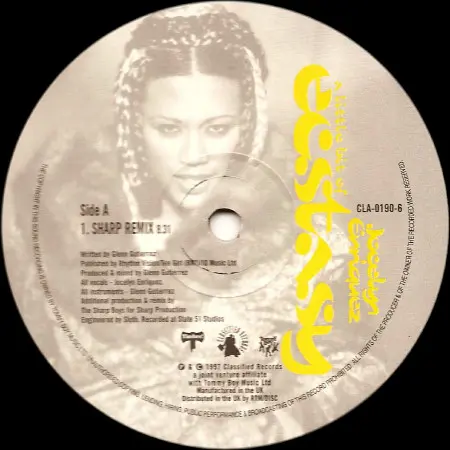 Jocelyn Enriquez - A Little Bit Of Ecstasy, Electronic, House, Tribal House, 1997 - Classified Records, UK, Vinyl 1x 12", 33 