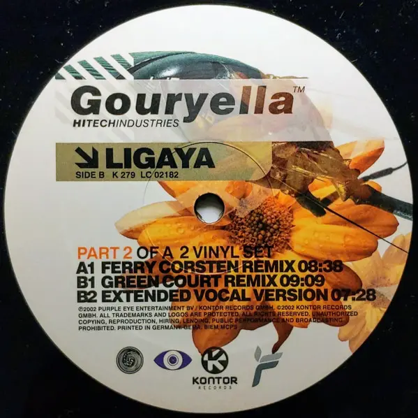 Gouryella - Ligaya (Part 2 Of A 2 Vinyl Set), Electronic, Hard Trance, Trance, 2002 - Kontor Records, Germany, Vinyl 1x 12", 
