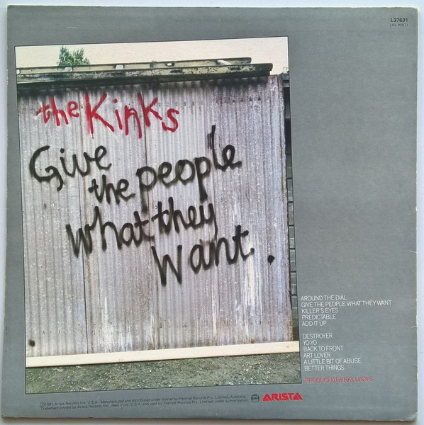Kinks, The - Give The People What They Want - 1981 - Pop Rock - Arista - Vinyl 1x LP, Album