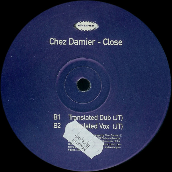 Chez Damier - Close, Electronic, Deep House, 1997 - Distance, France, Vinyl 1x 12", 45 RPM, 33 ⅓ RPM