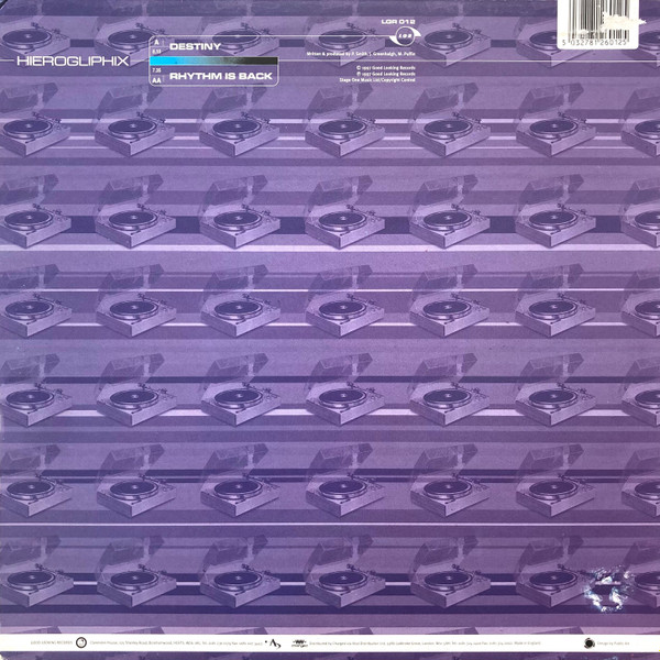 Hieroglyphix - Destiny / Rhythm Is Back, Electronic, Drum n Bass, 1997 - Looking Good Records, UK, Vinyl 1x 12", 33 ⅓ RPM