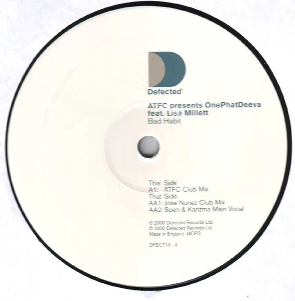 Album cover for Bad Habit by ATFC Presents OnePhatDeeva Feat. Lisa Millett