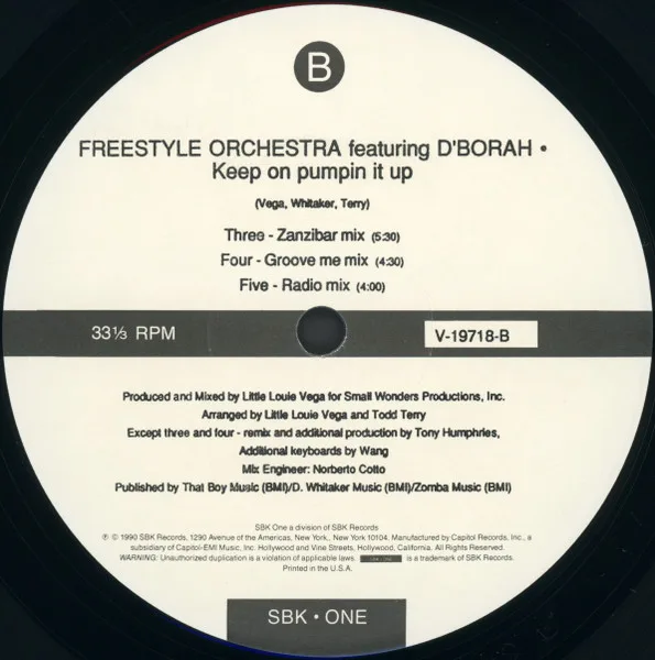 Album cover for Keep On Pumpin It Up by Freestyle Orchestra Featuring D'Bora