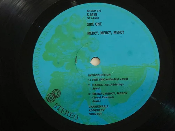 Album cover for Mercy, Mercy, Mercy! - Live At "The Club" by Cannonball Adderley Quintet, The