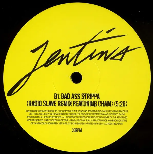 Jentina - Bad Ass Strippa, Electronic, Funk / Soul, Hip Hop, Contemporary R&B, Grime, House, Pop Rap, 2004 - EMI, Virgin, UK,