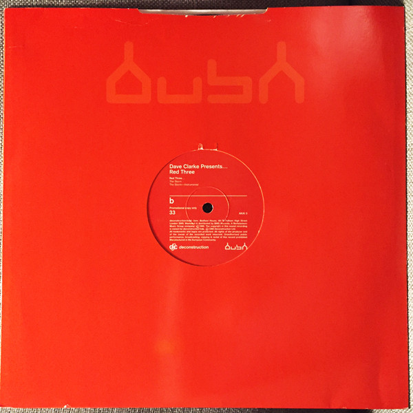 Dave Clarke - Red Three, Electronic, Techno, 1995 - Bush, Deconstruction, UK, Vinyl 1x 12", 33 ⅓ RPM, EP, Promo