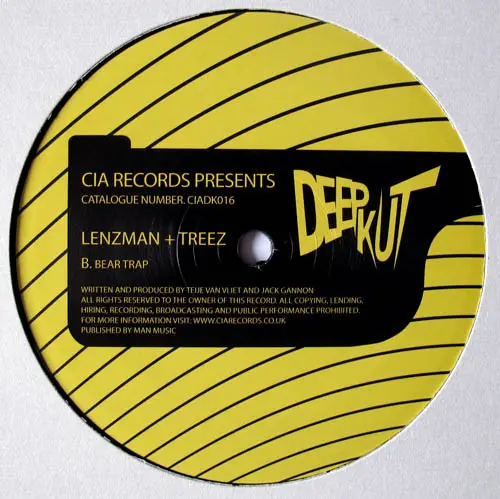 Lenzman + Treez - Lose You / Bear Trap, Electronic, Drum n Bass, 2009 - C.I.A. Deep Kut, UK, Vinyl 1x 12", 45 RPM