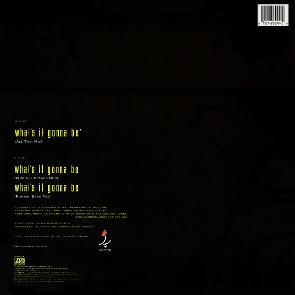 John "Jellybean" Benitez Featuring Niki Haris - What's It Gonna Be - 1990 - House - Atlantic - Vinyl 1x 12", 33 ⅓ RPM, Stereo