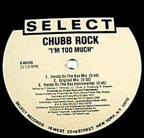 Album cover for Yabadabadoo / I'm Too Much by Chubb Rock