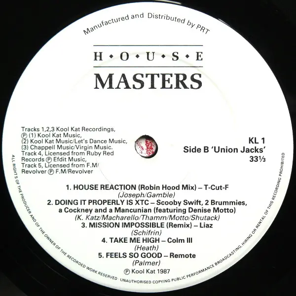 Various - House Masters - UK vs. USA Showdown, Electronic, House, 1987 - Kool Kat, UK, Vinyl 1x LP, Compilation