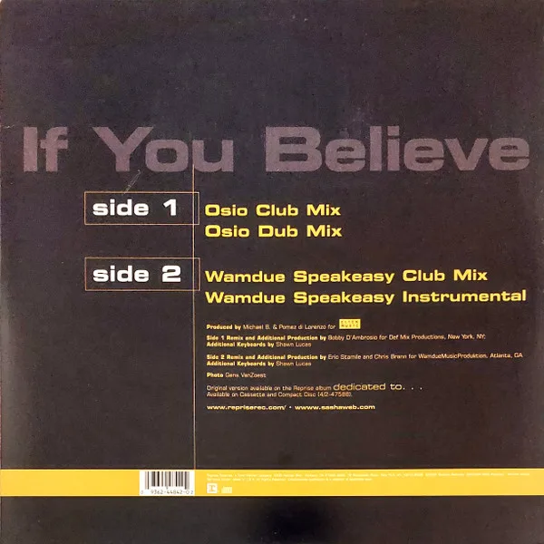 Album cover for If You Believe by Sasha (5)