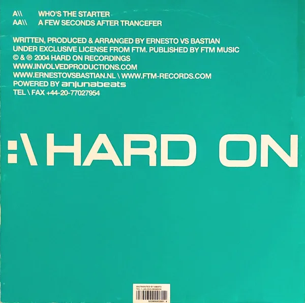 Album cover for Who's The Starter / A Few Seconds After Trancefer by Ernesto Vs. Bastian