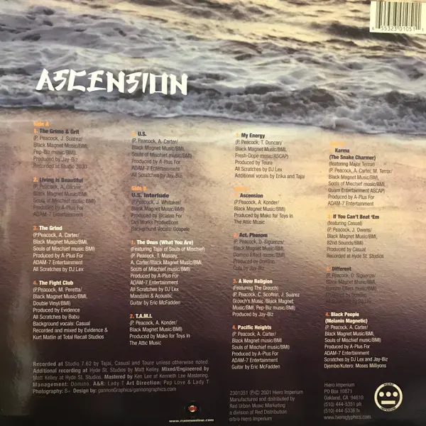 Pep Love - Ascension, Hip Hop, 2001 - Hiero Imperium, US, Vinyl 2x LP, Album