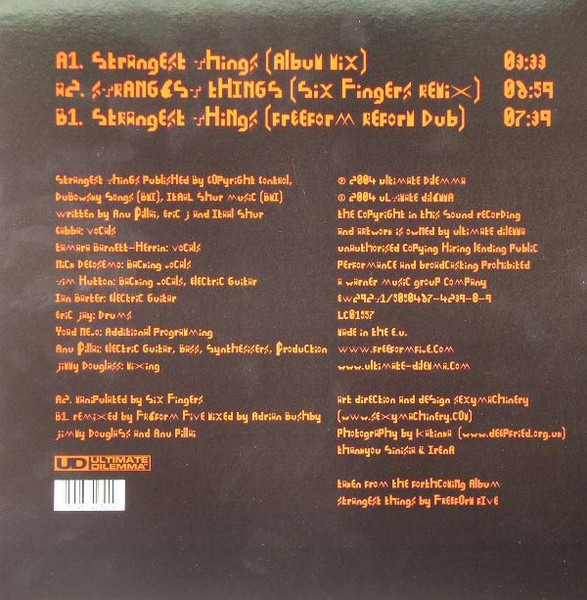 Album cover for Strangest Things (Part 1) by Freeform Five