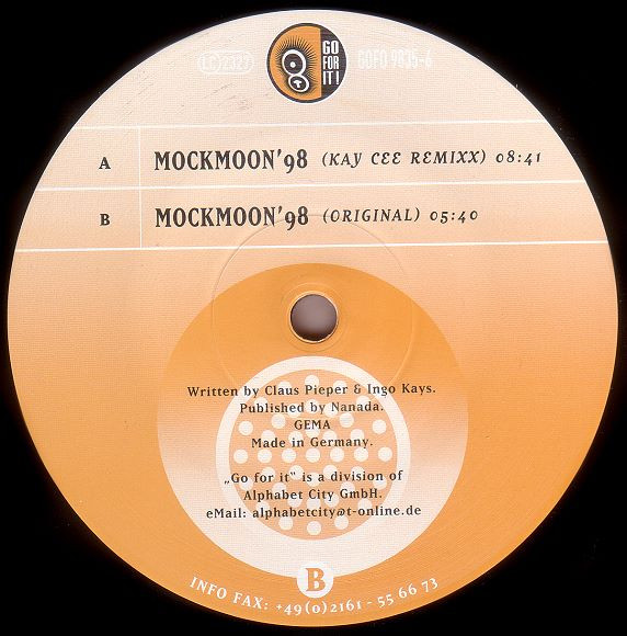 Genlog - Mockmoon '98, Electronic, Trance, 1998 - Go For It, Germany, Vinyl 1x 12"