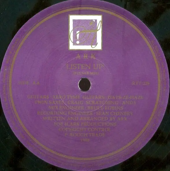 A.R. Kane - Listen Up!, Electronic, Acid House, Hip-House, House, 1988 - Rough Trade, UK, Vinyl 1x 12", 45 RPM