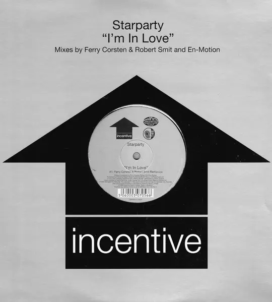 Starparty - I'm In Love, Electronic, Trance, 2000 - Incentive, UK & Ireland, Vinyl 1x 12", 45 RPM, Single