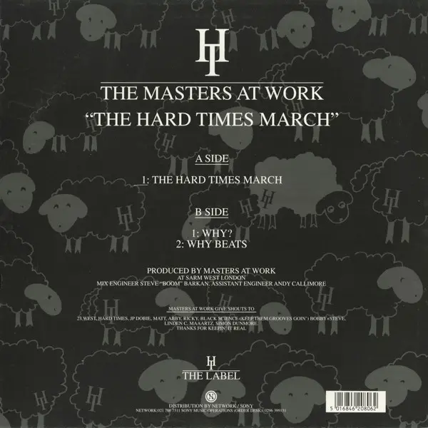 200 Sheep - The Hard Times March, Electronic, Garage House, House, 1995 - Hard Times The Label, UK, Vinyl 1x 12", 33 ⅓ RPM