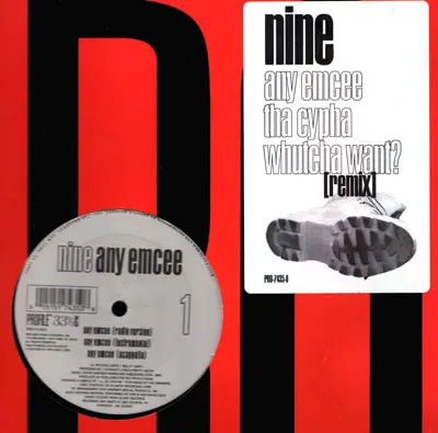 Nine - Any Emcee / Tha Cypha / Whutcha Want? (Remix), Hip Hop, 1995 - Profile Records, US, Vinyl 1x 12", 33 ⅓ RPM