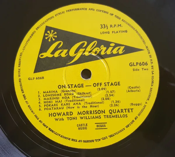 Album cover for On Stage - Off Stage by Howard Morrison Quartet, The