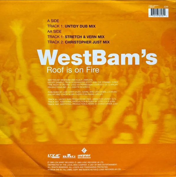 Album cover for Roof Is On Fire by WestBam