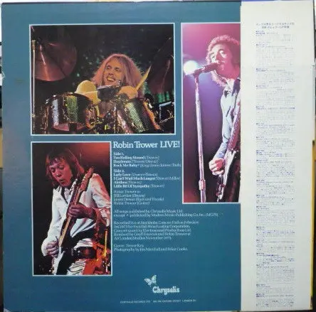 Robin Trower - Robin Trower Live! - 1976 -Blues Rock, Hard Rock -Chrysalis -Vinyl 1x LP, Album, Stereo