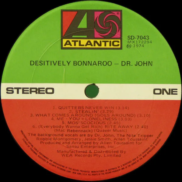 Album cover for Desitively Bonnaroo by Dr. John