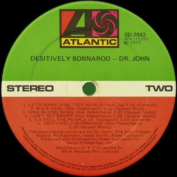 Album cover for Desitively Bonnaroo by Dr. John