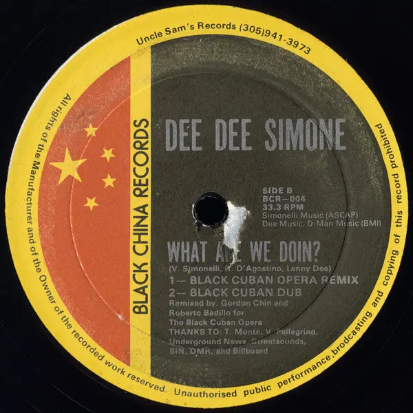 Dee Dee Simone - What Are We Doin?'' - 1992 - House - Black China Records - Vinyl 1x 12", 33 ⅓ RPM