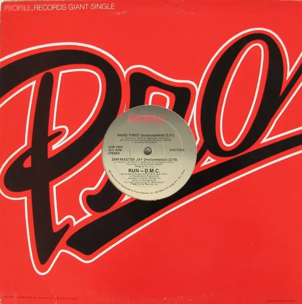 Run-DMC - Hard Times / Jam-Master Jay, Hip Hop, 1983 - Profile Records, US, Vinyl 1x 12", 33 ⅓ RPM, Single, Stereo