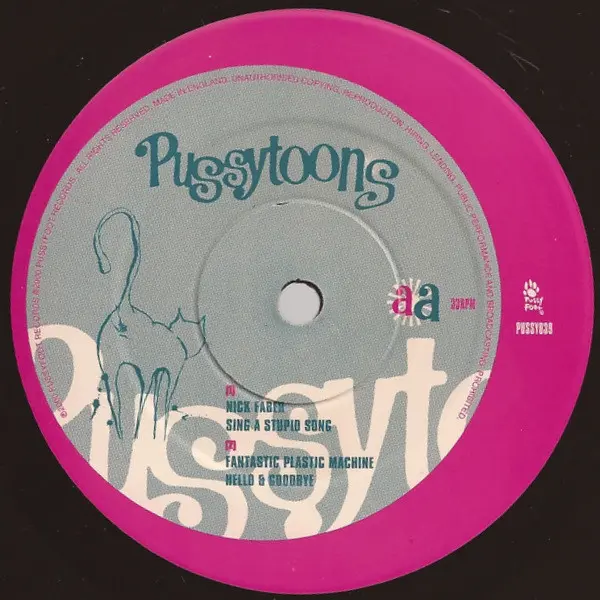 Various - Pussytoons EP, Electronic, Breaks, Downtempo, House, 2000 - Pussyfoot, UK, Vinyl 1x 12", 33 ⅓ RPM