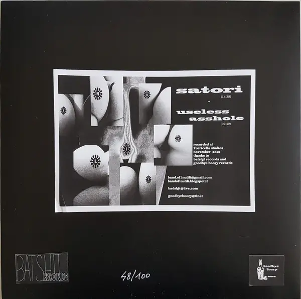 Inutili - Satori, Rock, Psychedelic Rock, 2013 - Bat Shit Records, Goodbye Boozy Records, Italy, Vinyl 1x 12", Single Sided, 