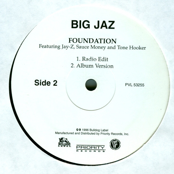 Big Jaz - Waitin' / Foundation, Hip Hop, 1996 - Priority Records, US, Vinyl 1x 12"